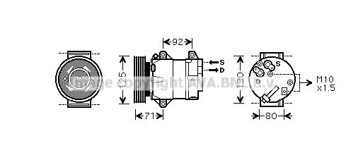 AVA QUALITY COOLING Kompressori, ilmastointilaite RTK103